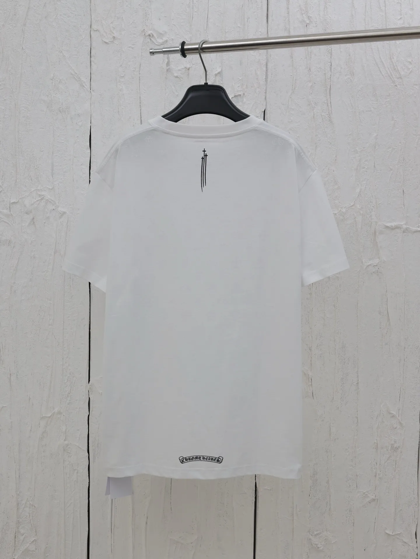 🅿️280 Come heart*/Cro Heart 25Ss short-sleeved T-shirt with full back printing. The fabric is made of 26-woven 200g cotton. The printing uses special imported slurry. Customized supporting accessories. Size: S/M/L